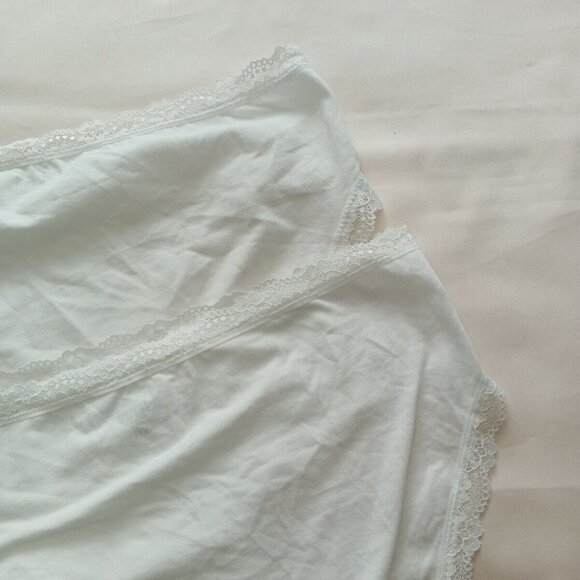 2 PACK JENNI Women Bikini Panty Size 2XL White Lace Detail Cotton - Picture 9 of 9